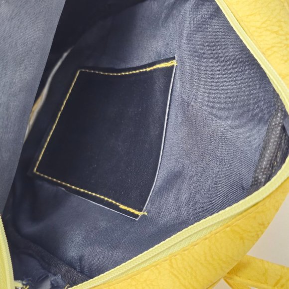 Faux Yellow Leather‎ Mini Rainbow backpack - Picture 10 of 11